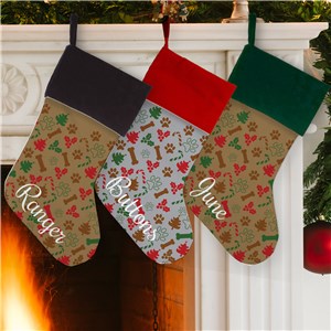Personalized Christmas Pet Pattern Stocking