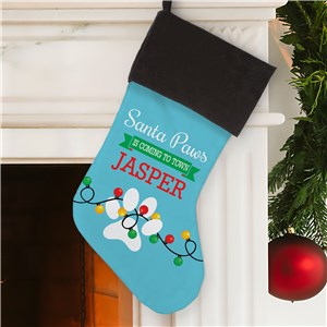 Personalized Santa Paws Stocking