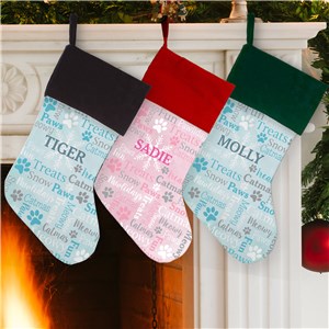 Personalized Catmas Word Art Stocking