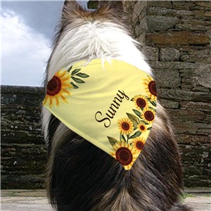 Personalized Sunflower Pet Bandana
