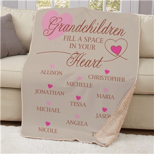 Grandchildren Fill a Space with Multi-colors hearts on cashmere background 50