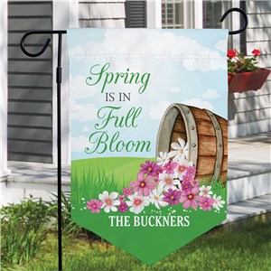 Personalized Full Bloom Pennant Garden Flag