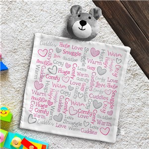 Personalized Comfy Cozy Baby Word Art Bear Lovie