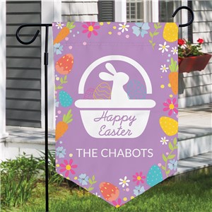 Personalized Colorful Easter Pennant Shape Garden Flag