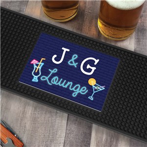 Personalized Neon Lounge Bar Mat