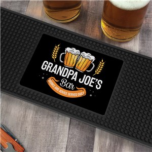 Personalized Beer Glasses with Banner Bar Mat