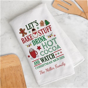 Personalized Let's Bake Stuff Dish Towel