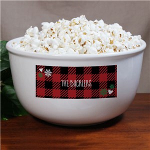 Personalized Christmas Popcorn Bowl
