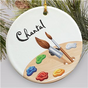 Personalized Artist Christmas Ornament