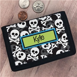 Personalized Skulls Velcro Wallet