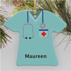 Ceramic Nurse T-Shirt Ornament