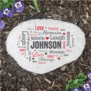 Personalized Family Word-art PGS Flat Garden Stone