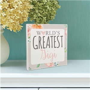 Personalized World's Greatest 6x6 Table Top Sign