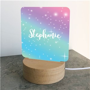 Personalized Rainbow Square Light Up Sign