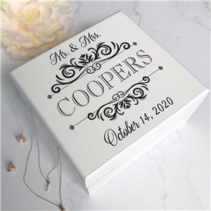 Personalized Vintage Mr And Mrs Jewelry Box
