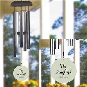 Personalized Family Established Wind Chime