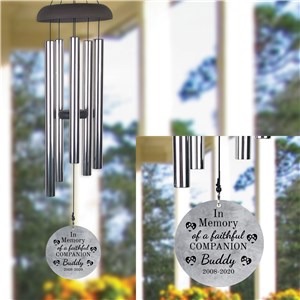 Personalized In Memory of a Faithful Companion Wind Chime