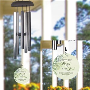 Personalized Nothing is Ever Lost with Name and Years Wind Chime