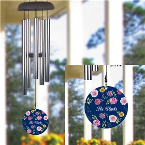 Personalized Flower Pattern Wind Chime