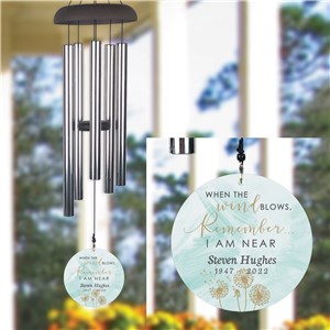 Personalized When the Wind Blows Wind Chime