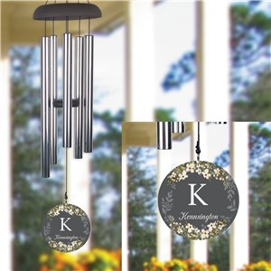 Personalized Pretty Flowers Wind Chime