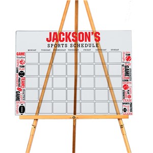 Personalized Sports Word Art Calendar Acrylic Sign