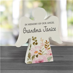 Personalized In Memory of our Angel Angel Shaped Sign