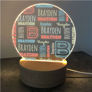 Personalized Kid's Name Round LED Sign
