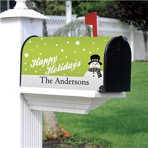 Personalized Happy Holidays Mailbox Cover