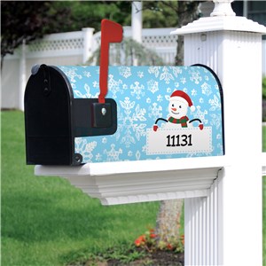 Personalized Snowman Mailbox Cover
