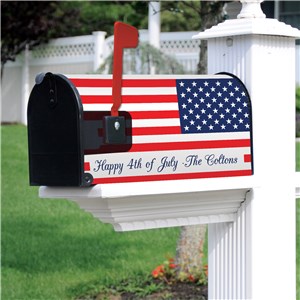 Personalized American Flag Mailbox Cover