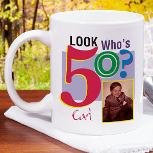 Look Who's ? Birthday Personalized Photo Coffee Mug