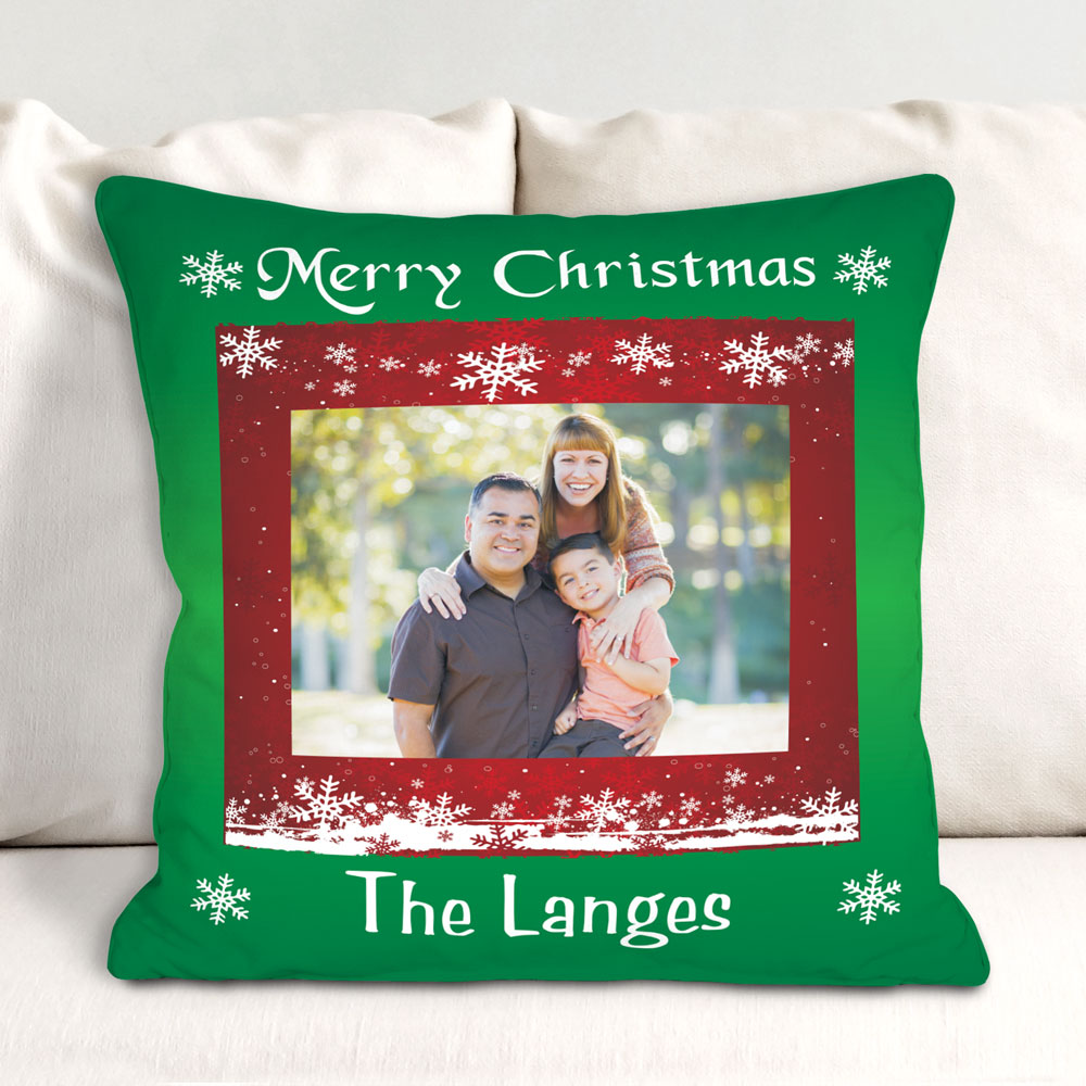 personalized christmas throw pillows