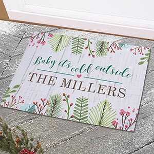 Personalized Baby Its Cold Outside Doormat