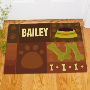 Personalized Paw Print Doggy Doormat
