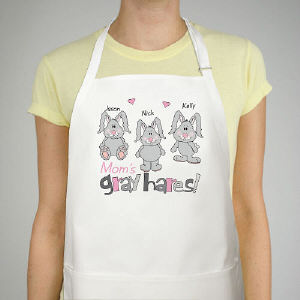 Gray Hares Personalized Apron