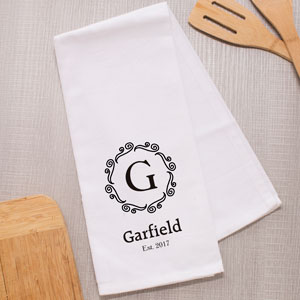 Personalized Family Name Dish Towel