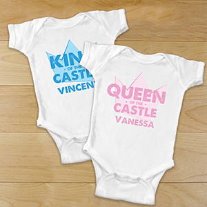 Personalized King/Queen of the Castle Baby Creeper
