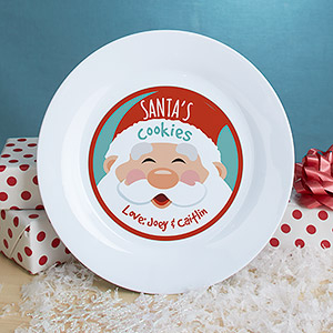 Personalized Cookies for Santa Plate