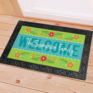 Personalized Spring Welcome Doormat