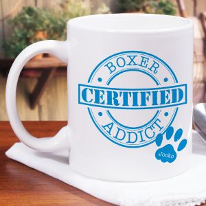 Personalized Certified Dog Addict Mug