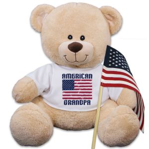 Personalized American Flag Teddy Bear