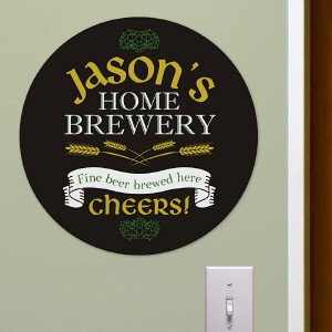 Home Brewery Round Sign