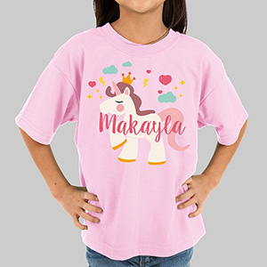 Personalized Unicorn Kids T-Shirt