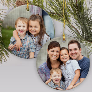 Personalized Double Sided Photo Ornament