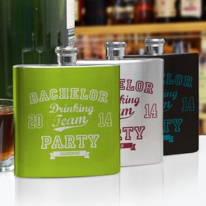 Personalized Bachelor Drinking Team Flask