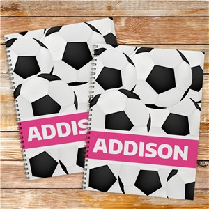 Personalized Soccer Notebook Set