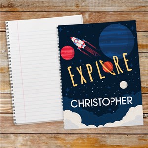 Personalized Explore Space Notebook Set