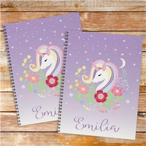 Personalized Unicorn Notebook Set