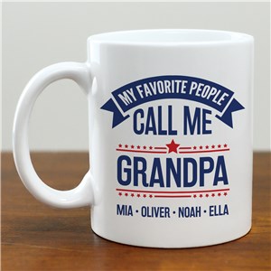 Personalized My Favorite People Call Me Grandpa Mug